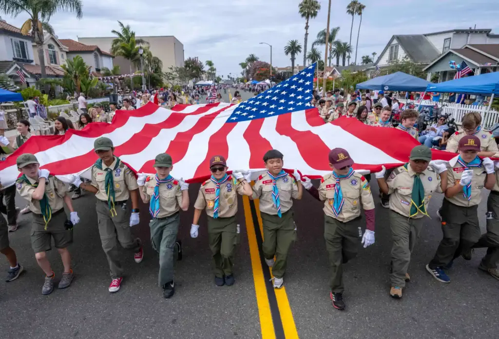 Members from Huntington Beachâs Boy Scouts of America Troop 1...