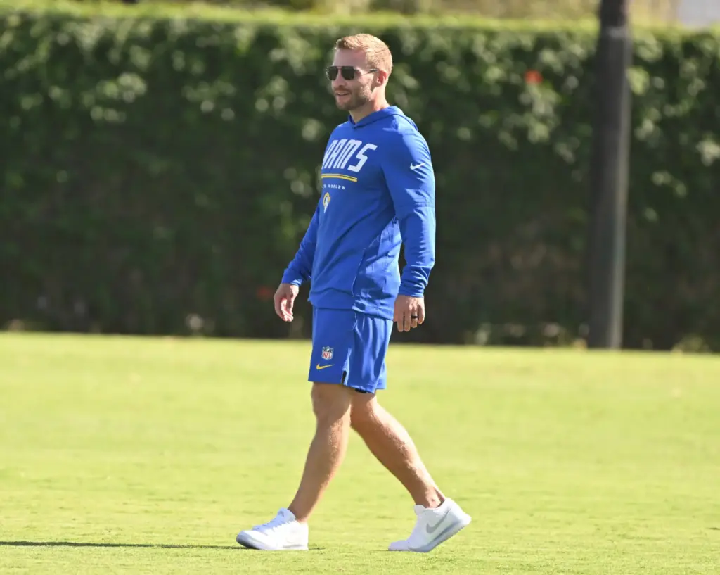 Rams head coach Sean McVay during the first day of...