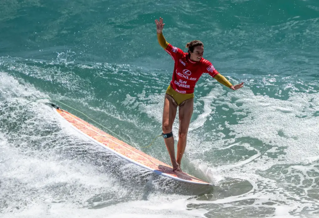 Rachael Tilly of San Clemente, a 2x World Champion longboarder,...