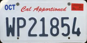 What does ‘apportioned’ mean on a license plate?