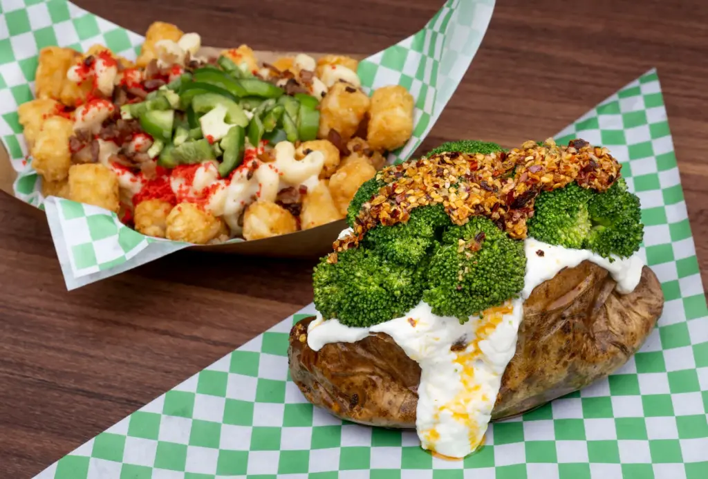 Tot-zilla, left, and the Broc-Star potato from Corn Star &...