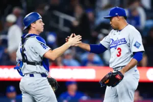 Dodgers’ All-Star battery of Edwin Diaz and Will Smith still a ways off