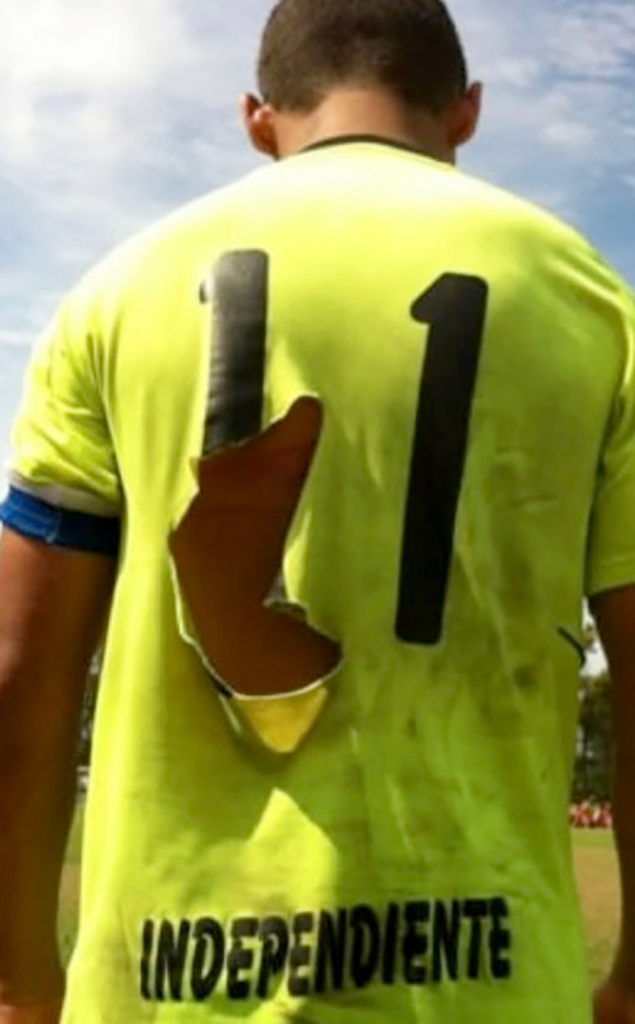 Cristian Roldanâs jersey was torn during Union Independienteâs comeback win...