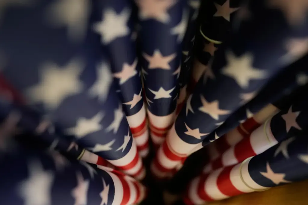 American Flags are for sale at Jungle Jim’s International Market...