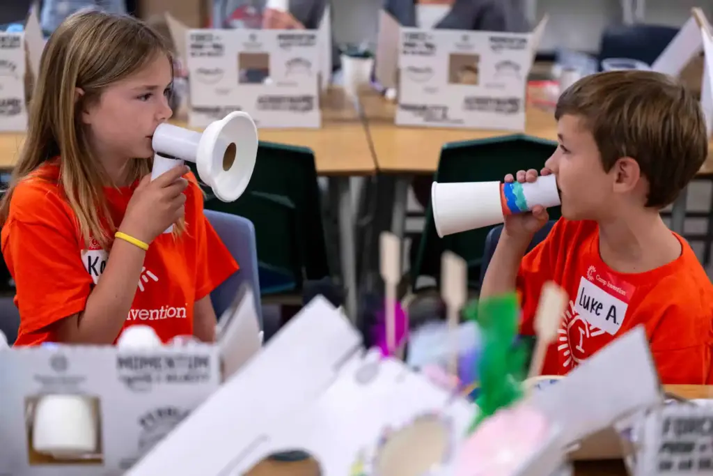Siblings Kate Andrew, 9, and Luke Andrew, 7, of Ladera...