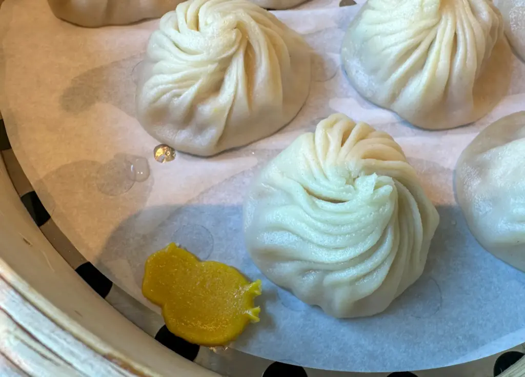 Chicken Xiao Long Bao; fresh chicken, ground daily in-house, with...