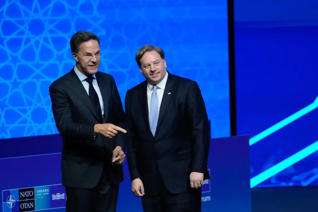 NATO Secretary General Mark Rutte speaks with Michael Duffey.