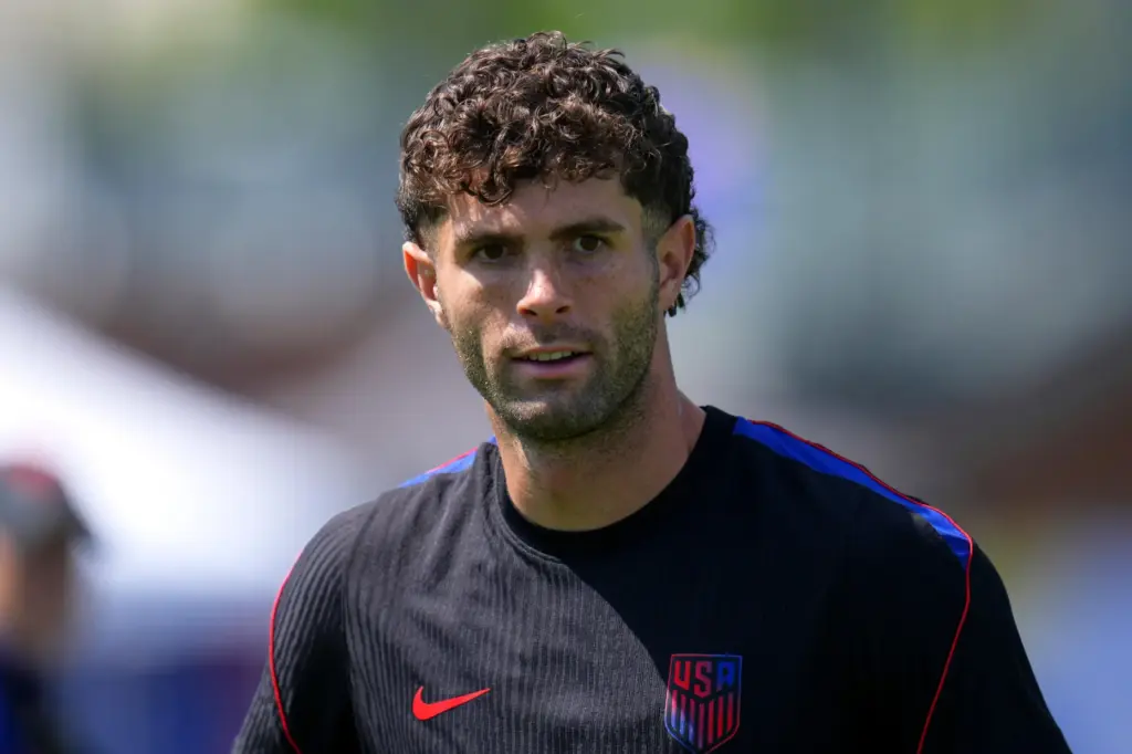Christian Pulisic attends a training session in Seattle.