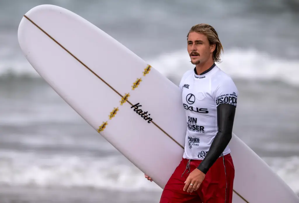 Tommy Coleman of San Clemente walks back onto the sand...