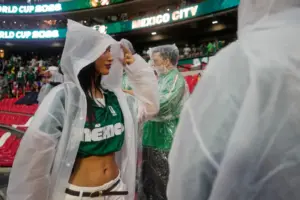 Photos: Mexico-Ecuador World Cup match delayed 1 hour by a storm in Mexico City