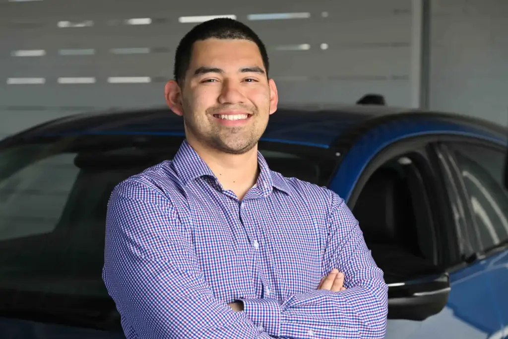 Salesman Nick Beiza of Fullerton Ford with a 2026 Ford...