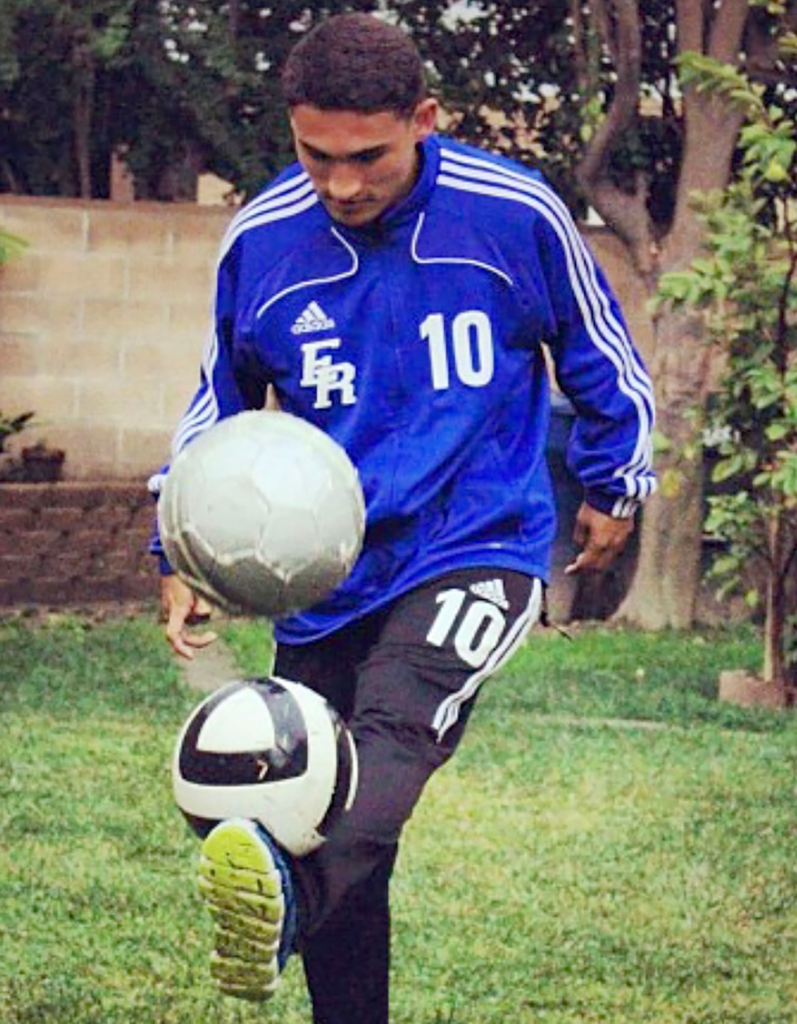 Cristian Roldan juggles two soccer balls while wearing an El...
