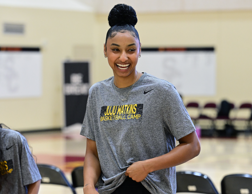 JuJu Watkins hosted a basketball camp at Galen Center on...