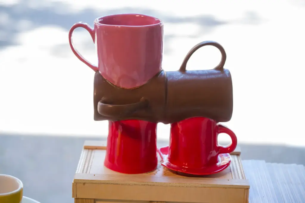 Cups from artist Misty Choiâs project, âCuppyBreak,â at Cal State...