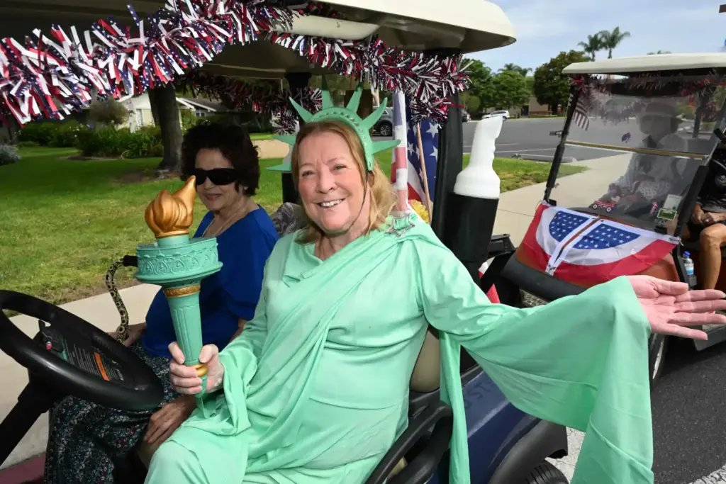 Pam Dodd-Millett is all dressed up, with her friend Carol...