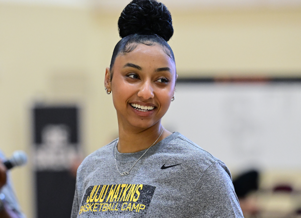 JuJu Watkins hosted a basketball camp at Galen Center on...