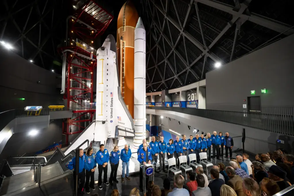 20 former astronauts were on hand at the space shuttle...