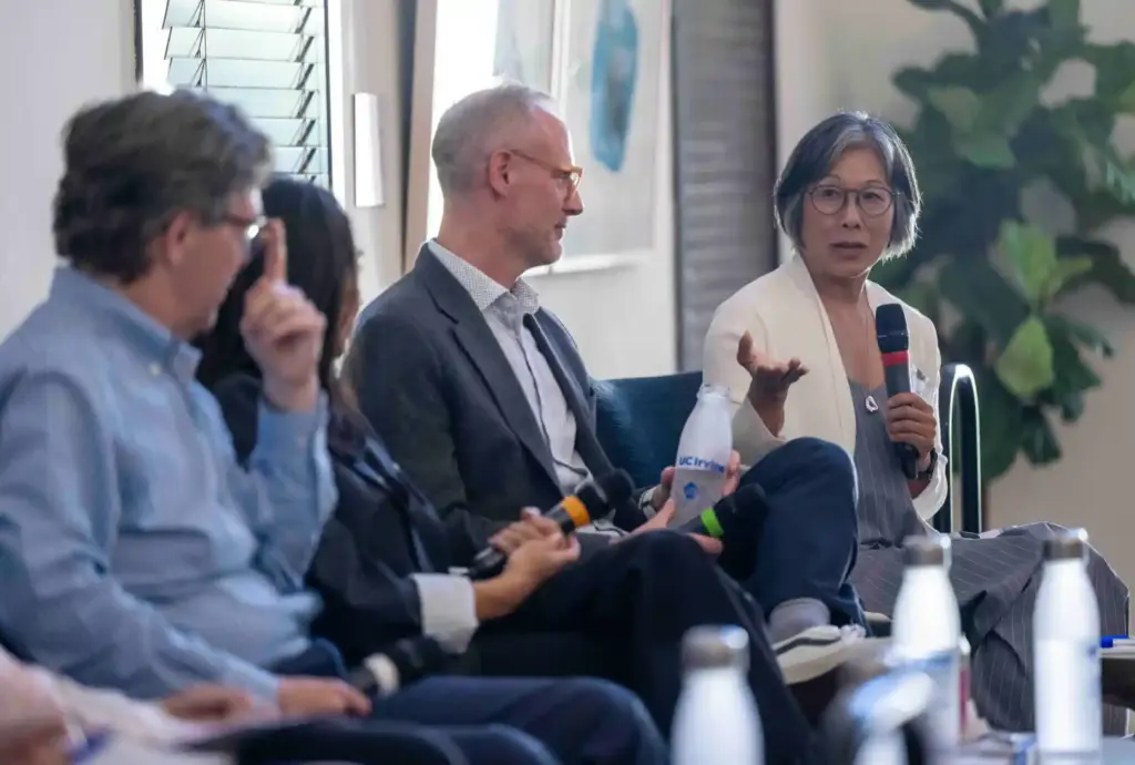 Mimi ItÅ, right, Director of the Connected Learning Lab and...