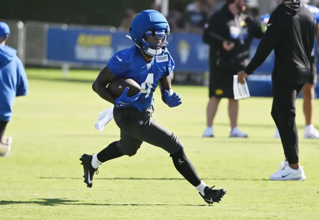 Rams wide reciever Konata Mumpfield during the first day of...