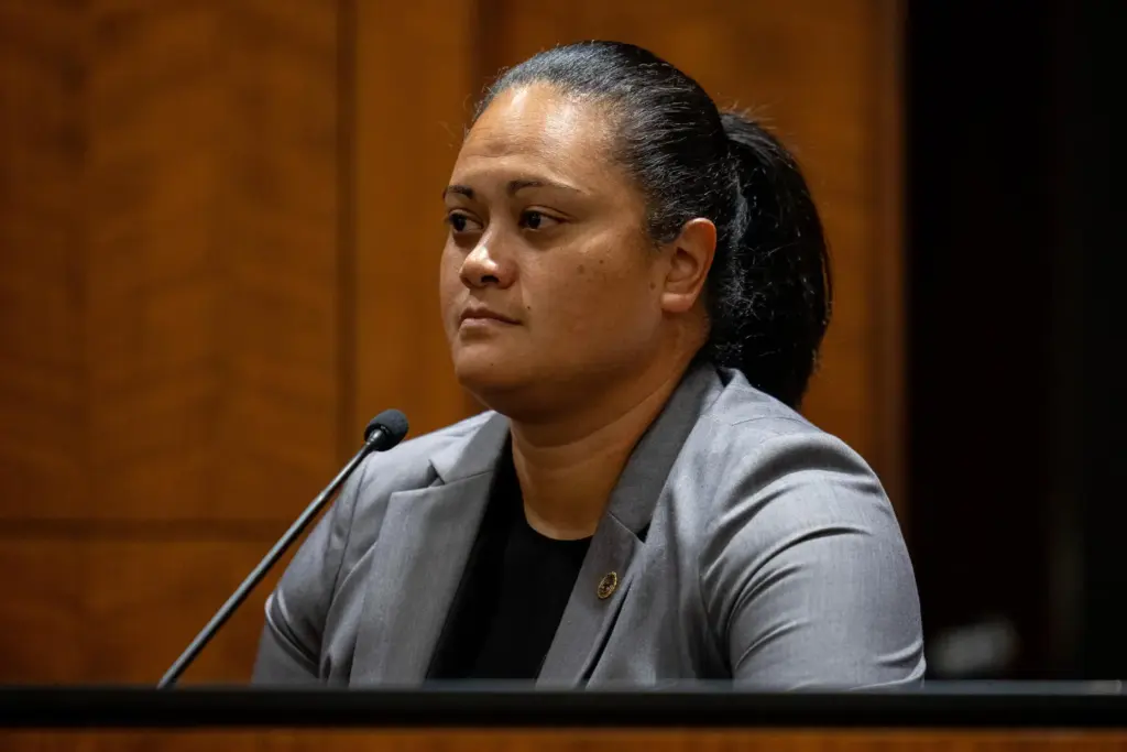 Utah Department of Public Safety Sergeant Jennifer Faumuina testifies during a preliminary hearing.