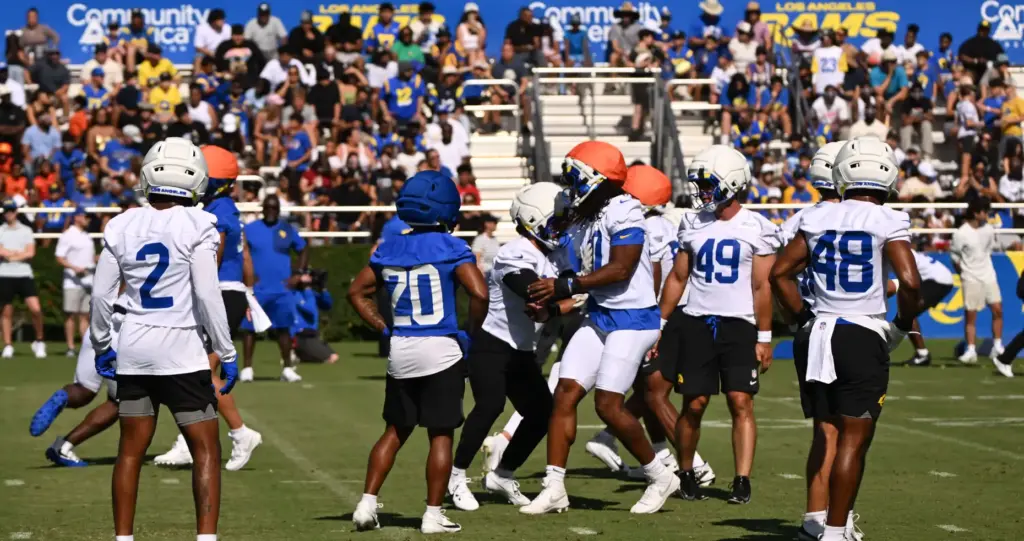 The first day of the Los Angeles Rams Rams training...