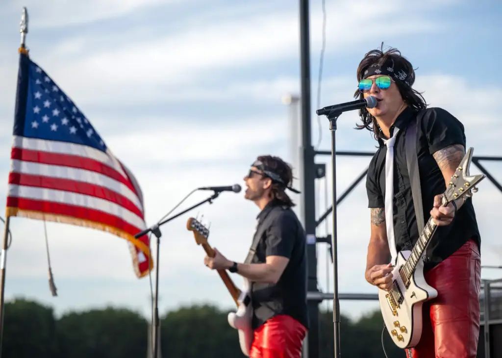 Flashback Heart Attack performs 80âs rock covers during the annual...