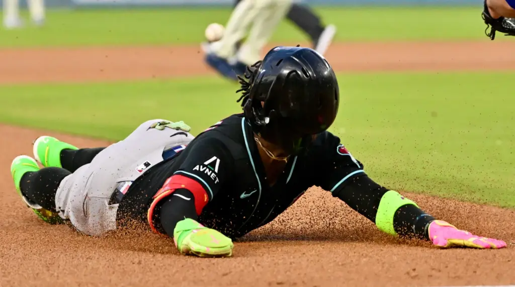 Geraldo Perdomo of the Arizona Diamondbacks moved to third base...