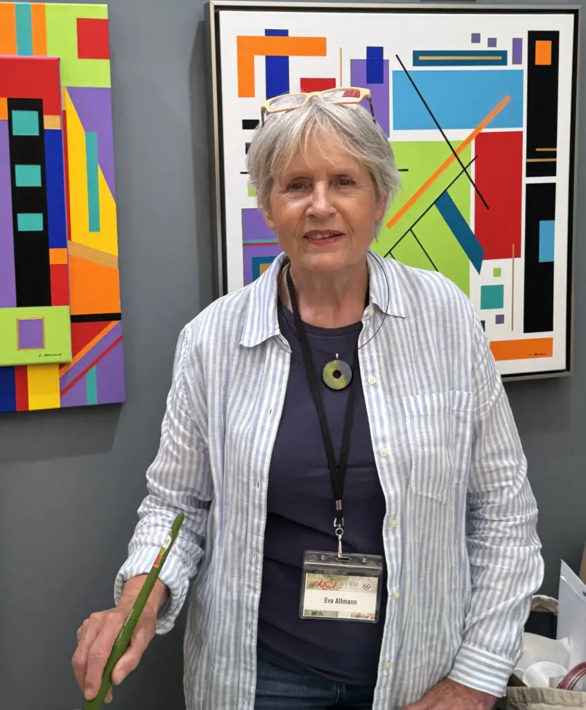 Laguna Woods resident Eva Altmann emphasizes color in her geometric...
