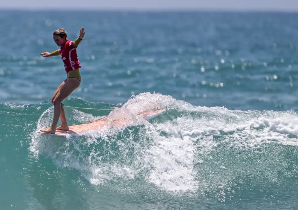 Rachael Tilly of San Clemente, a 2x World Champion longboarder,...