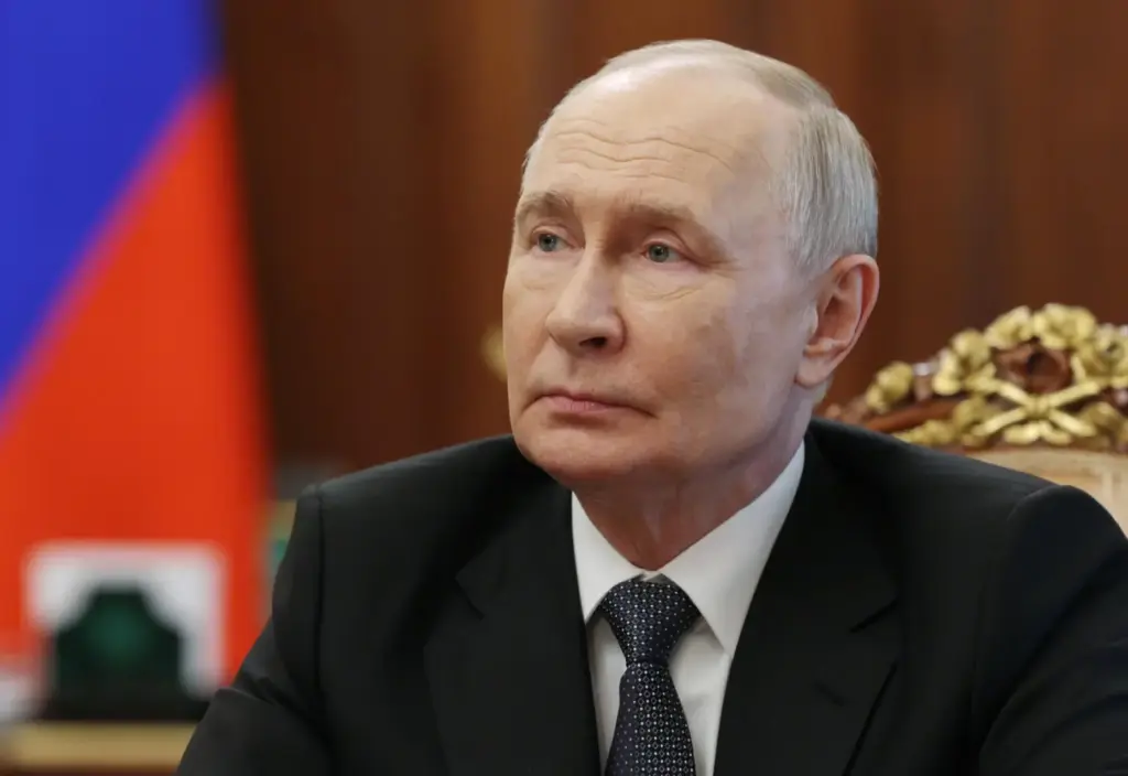 Russian President Vladimir Putin attends a meeting with Kaliningrad Region...