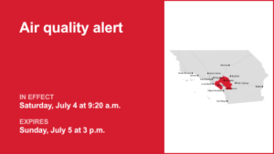 Air quality alert affecting Orange County Sunday