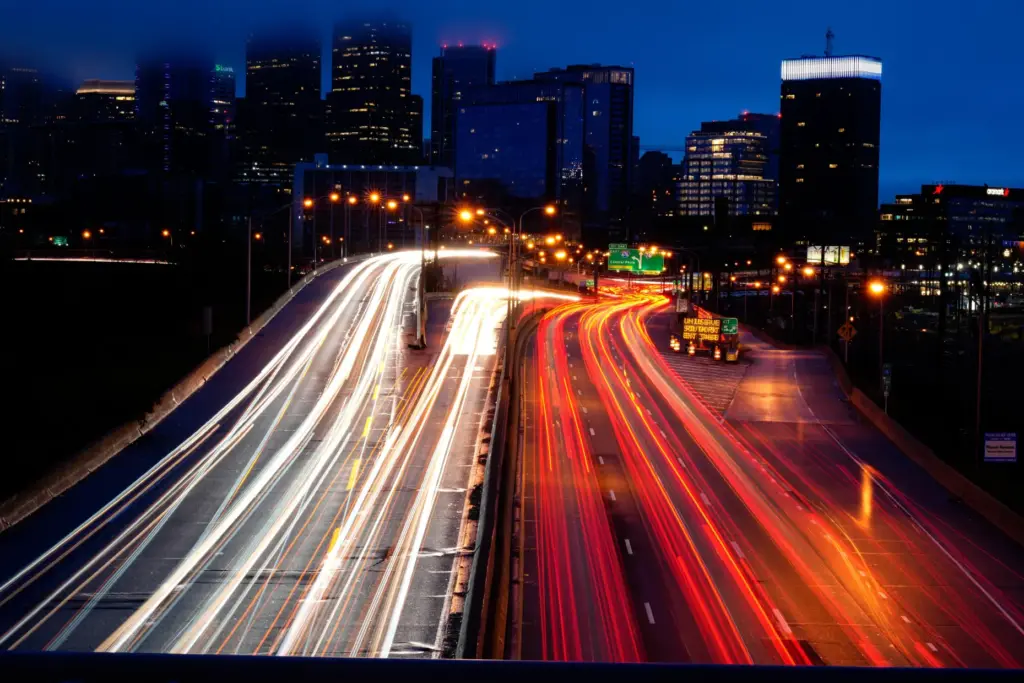 FILE – Vehicles move along Interstate 76 in Philadelphia, Nov....