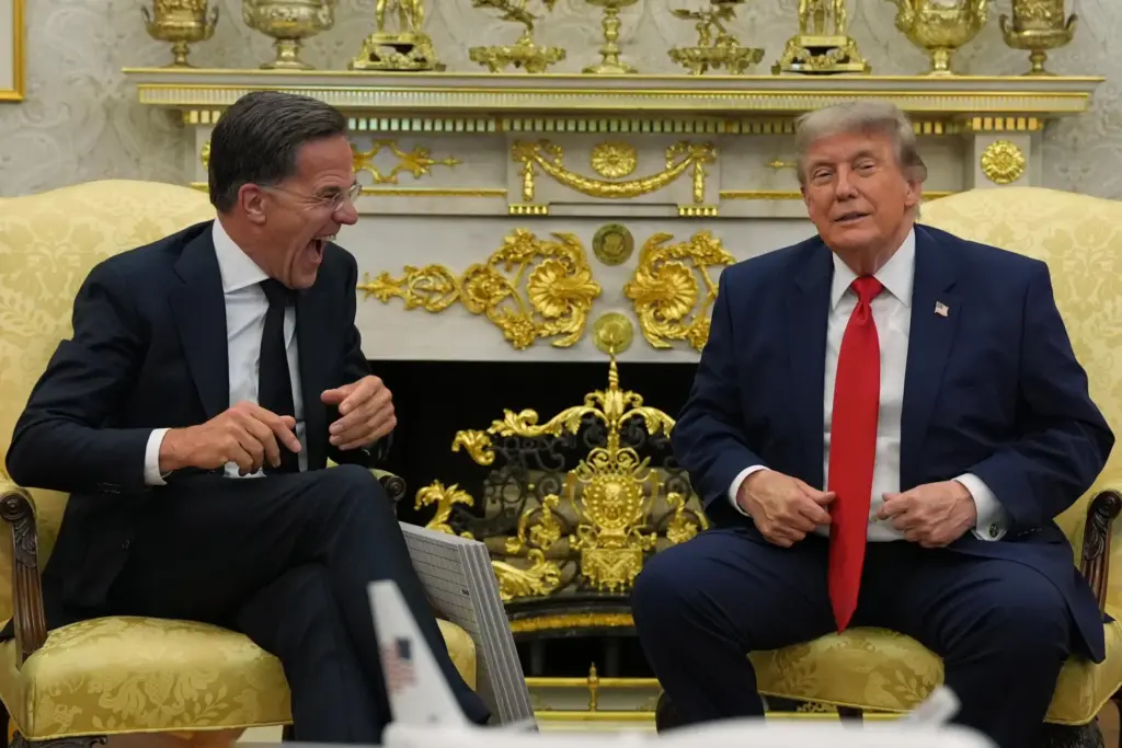 President Donald Trump meets with NATO Secretary General Mark Rutte...
