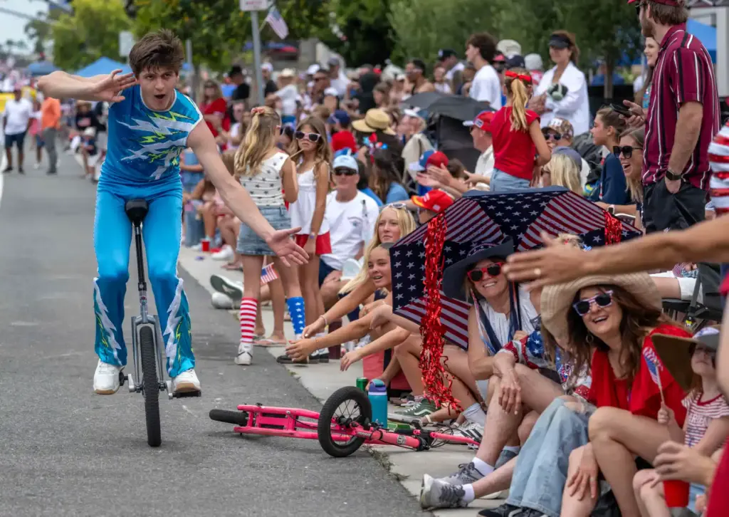 A unicycle performer from Ringling Bros. And Barnum and Bailey...