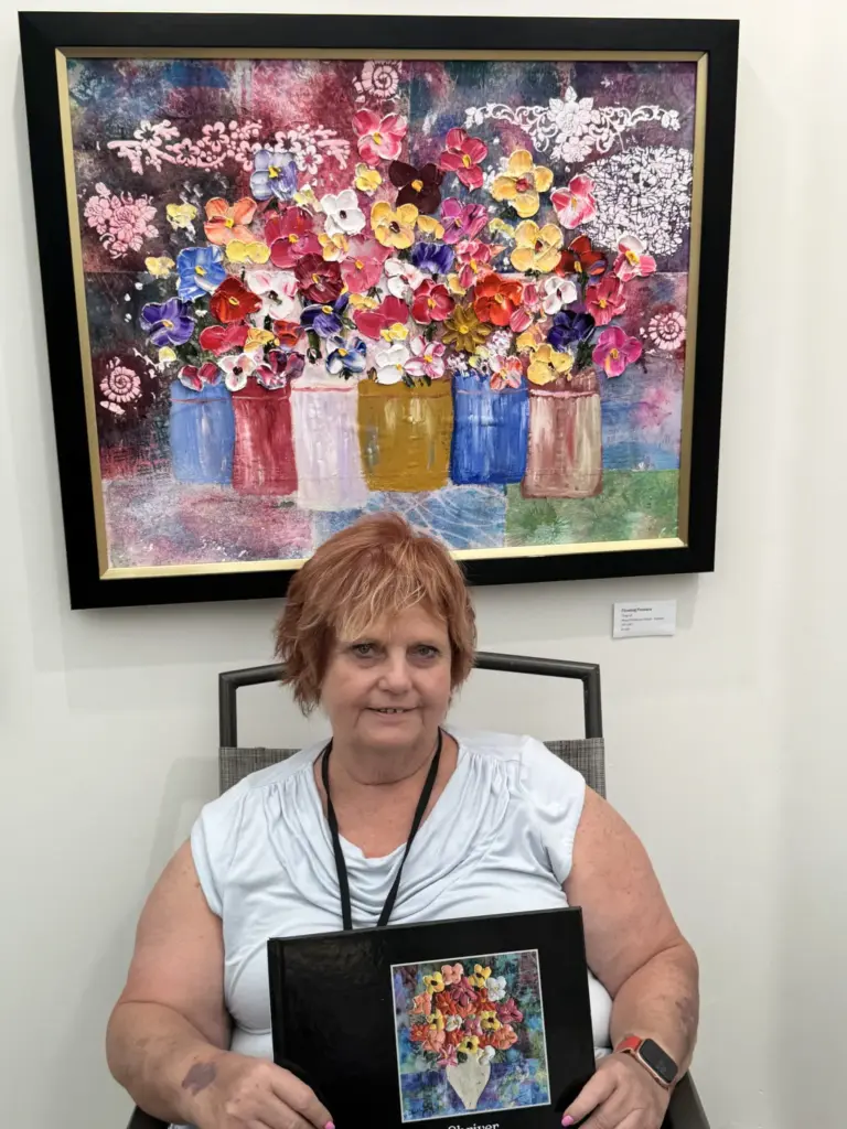 Laguna Woods resident Deborah Shriver is exhibiting her work at...