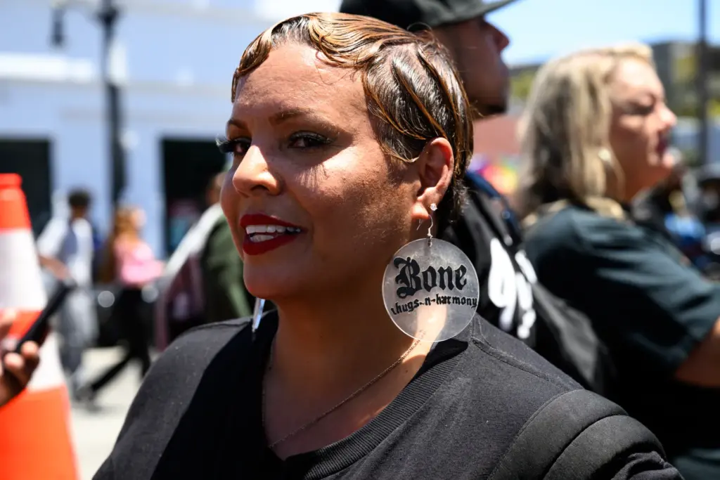 Fans attend hip hop group Bone Thugs-N-Harmony’s Hollywood Walk of...