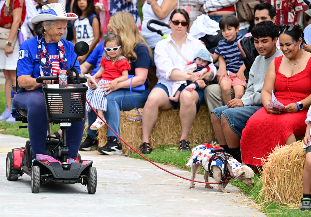 Charm Gough and her dog Gracie participate in the most...