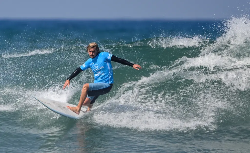 Tommy Coleman competes during the elimination round for the longboard...