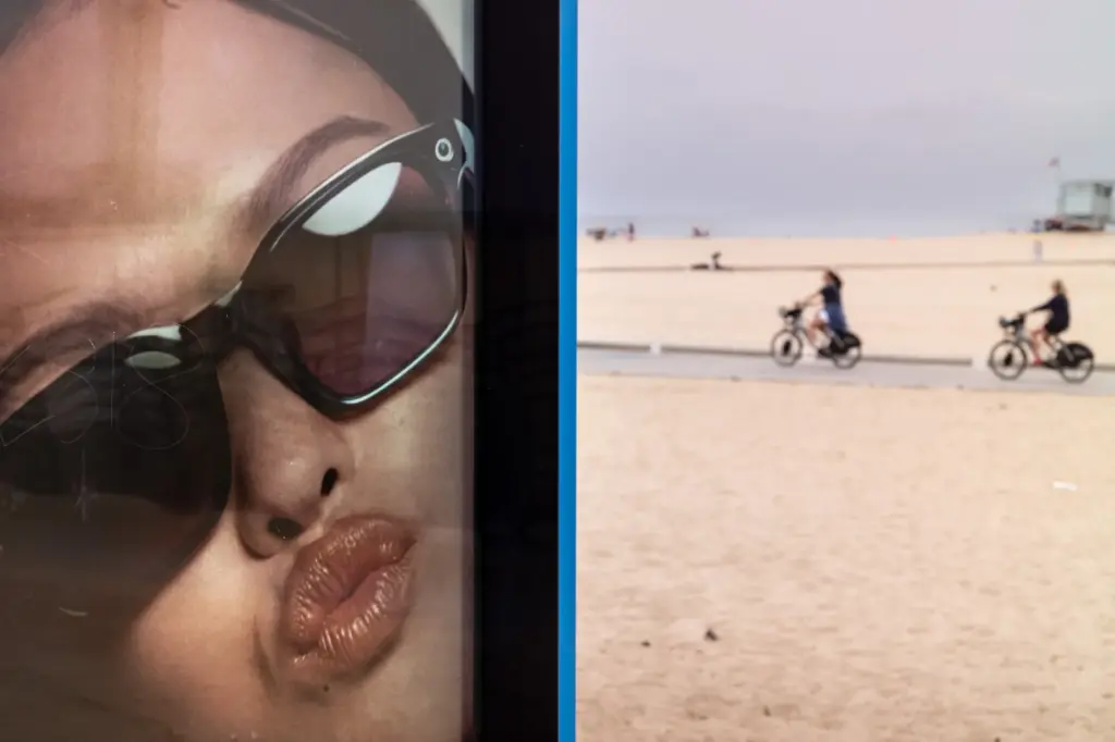 Even the ads along the Santa Monica beach are outfitted...