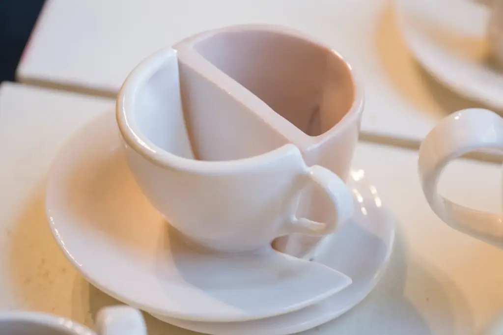 Cups from artist Misty Choiâs project, âCuppyBreak,â at Cal State...