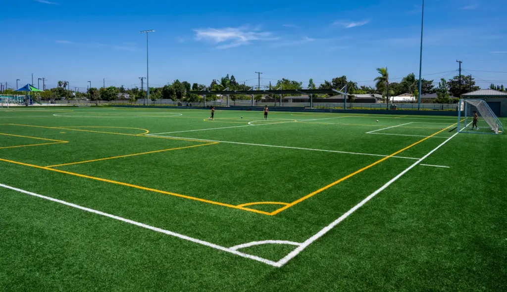 The new soccer field at the newly renovated Santa Anita...