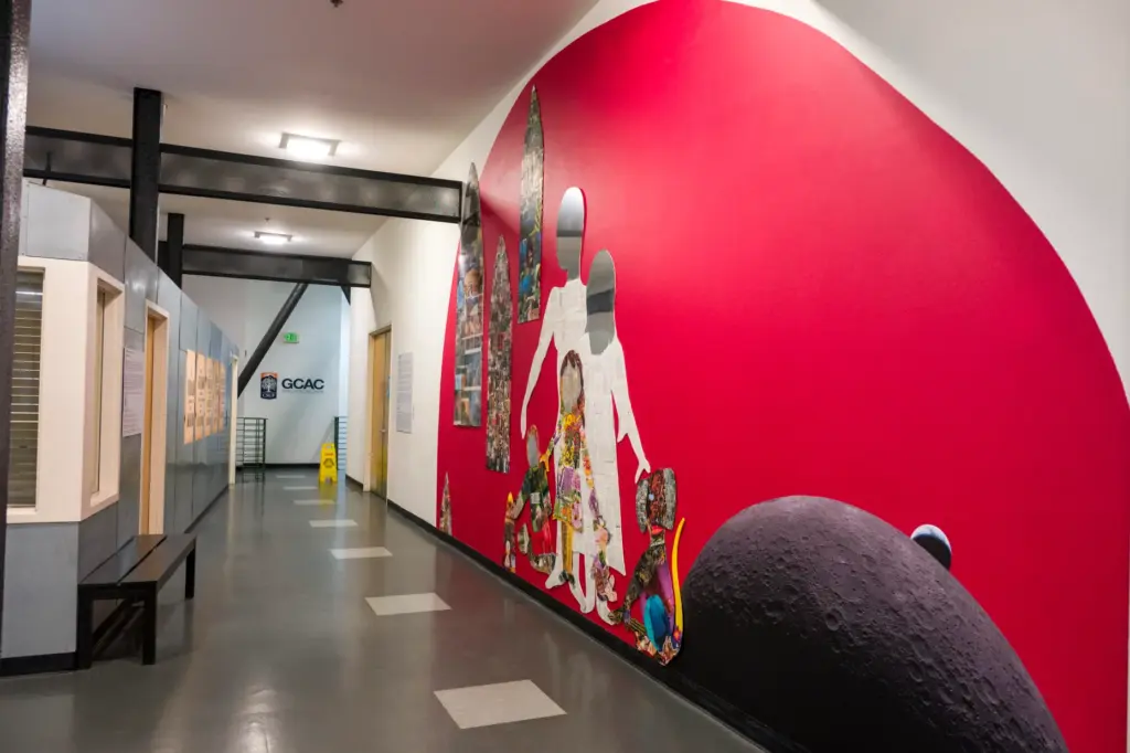 Artist Antonio Palomoâs work titled, âTake From EARTH,â on display...