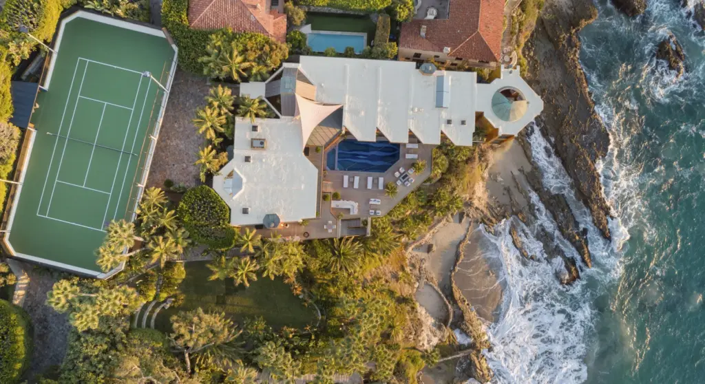 A bird’s-eye view of the ultra-luxury Laguna Beach compound on...