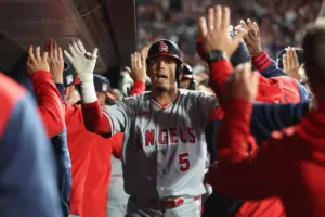 Angels’ Vaughn Grissom shows a knack for clutch hits