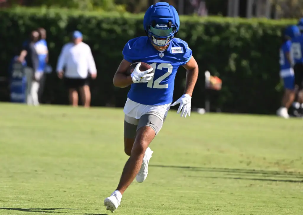 Rams wide receiver Puka Nacua during the first day of...