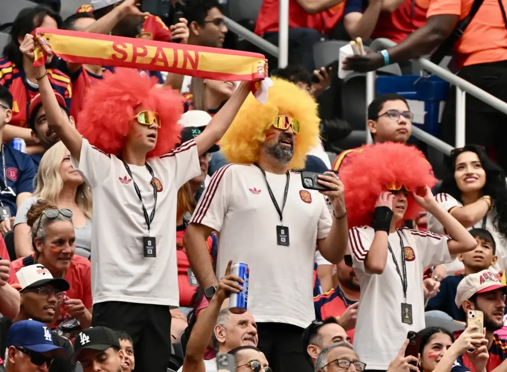 Spain fans prior to a FIFA World Cup 2026 round...
