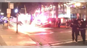 150 arrested in downtown Huntington Beach as party promoted on TikTok becomes unruly
