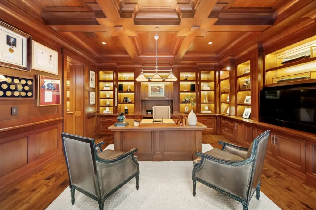 The wood-paneled office. (Photo by Alisam LLC)
