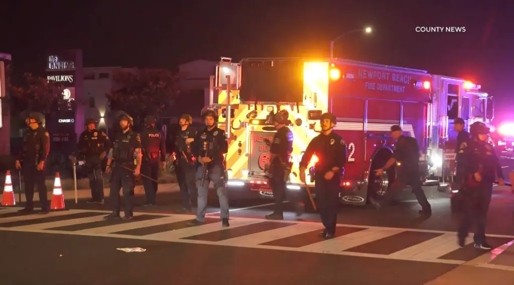 Law enforcement on Saturday, July 4th, 2026 in Newport Beach....