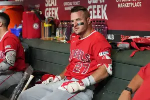 Mike Trout progressing but still out of Angels’ lineup
